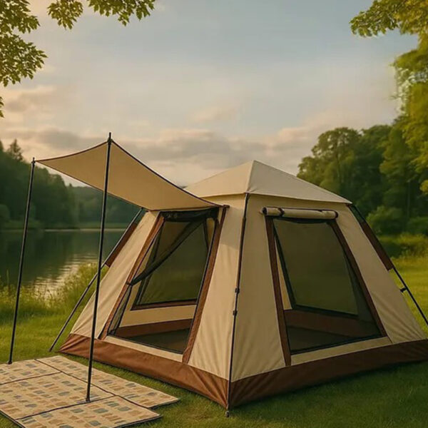 4 Kişilik Tam Otomatik tenteli Kare Kamp Çadırı 210*210*140