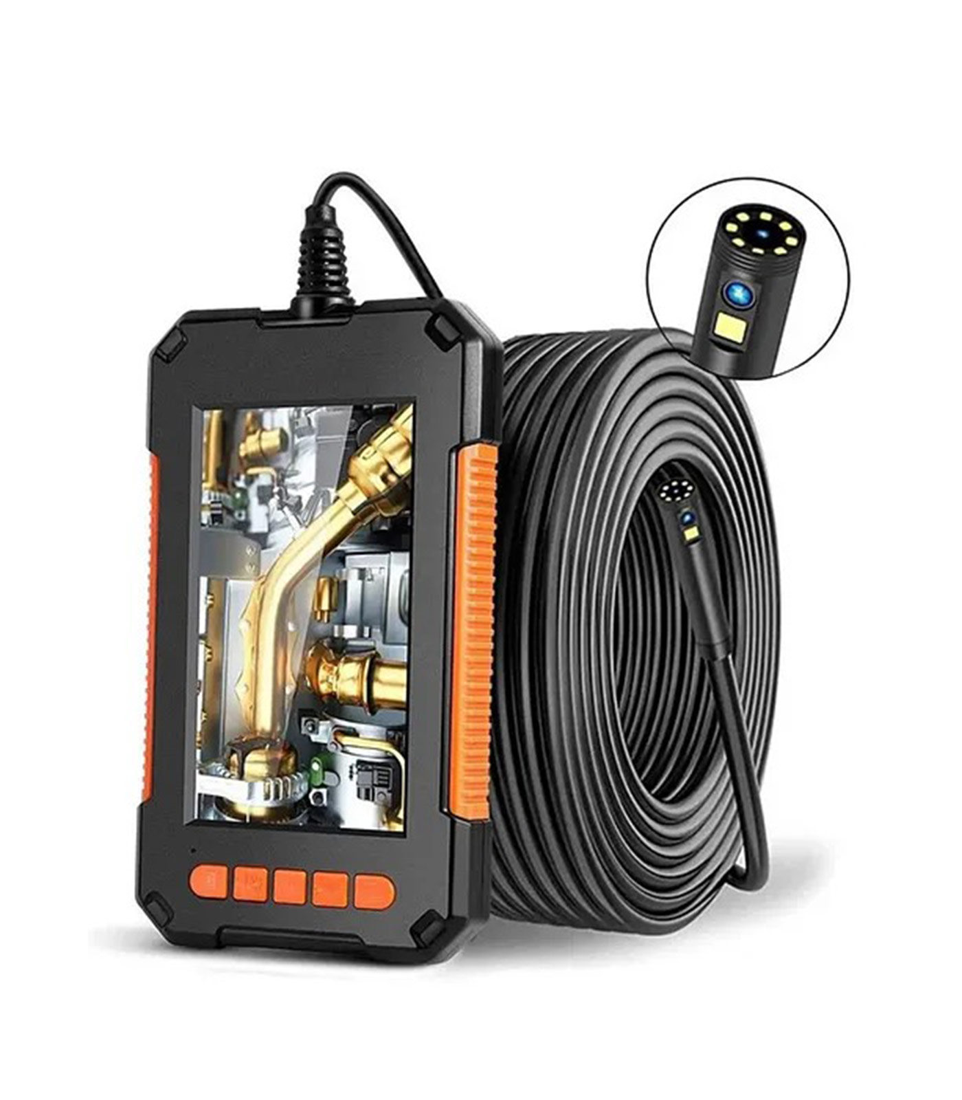 endustriyel-endoskop-kamera-1080-p-4-3-inc-ips-tek-cift-lens-boru Endüstriyel Endoskop Kamera 1080 P 4.3 Inç IPS Tek Çift Lens Boru Araba Muayene Borescope IP68 - Görsel 1