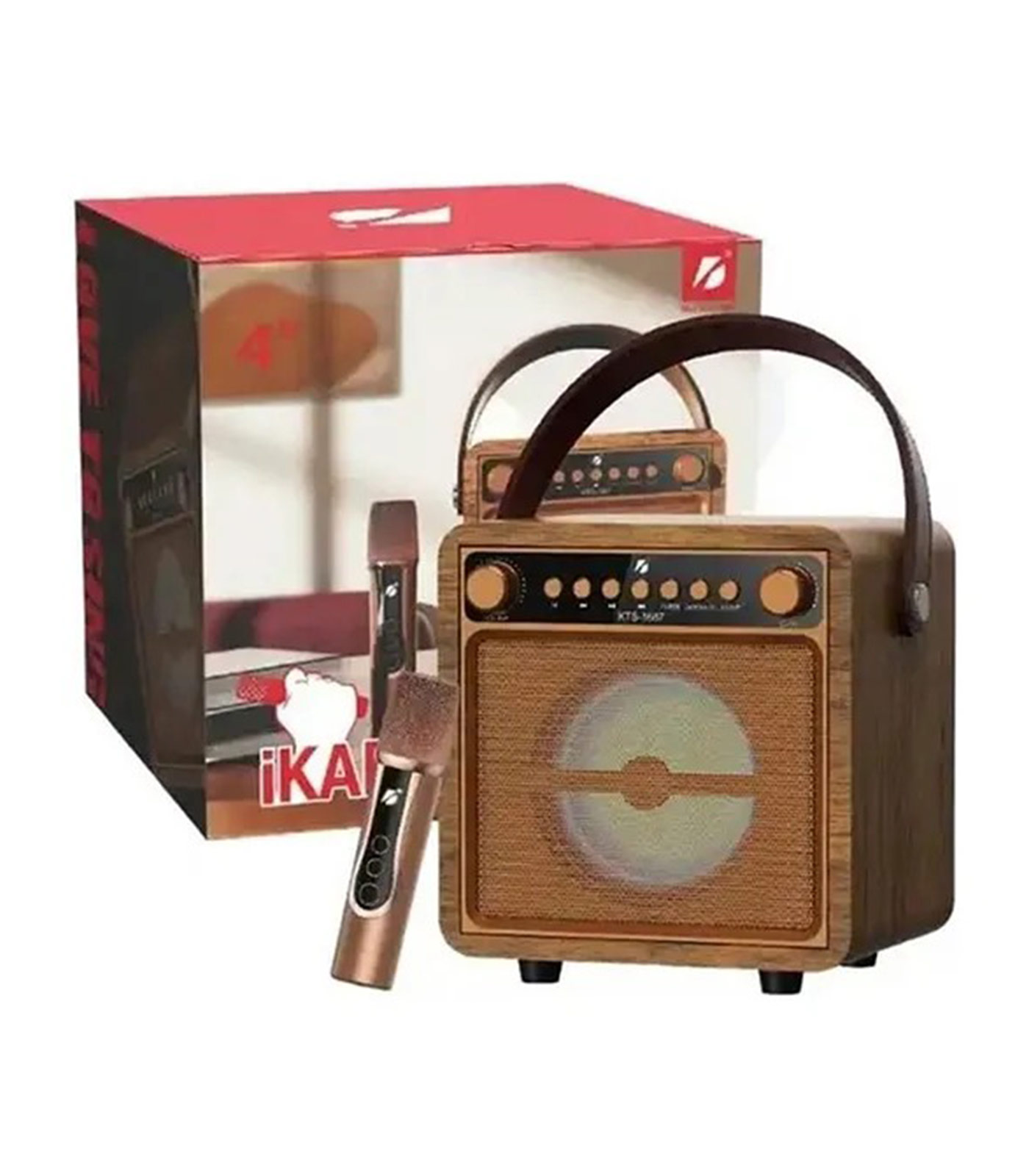 kts-1687-ahsaptan-ses-degistirme-modlu-kablosuz-mikrofonlu-karaoke-seti KTS-1687 Ahşaptan Ses Değiştirme Modlu Kablosuz Mikrofonlu Karaoke Seti Bluetooth Hoparlör sd usb - Görsel 1